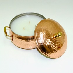 Simmered Cider Copper Pot Candle from Hafner Florist in Sylvania, OH
