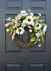 White Wreath from Hafner Florist in Sylvania, OH