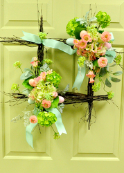 Square Spring Wreath from Hafner Florist in Sylvania, OH