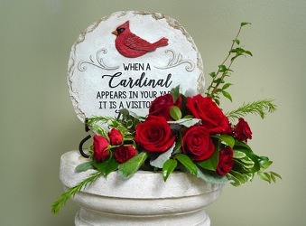 When A Cardinal Appears With Roses from Hafner Florist in Sylvania, OH