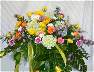 Garden Casket Spray from Hafner Florist in Sylvania, OH