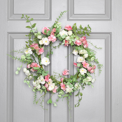 Rose Ranunculus Wreath from Hafner Florist in Sylvania, OH