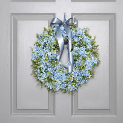 Blue Hydrangea Wreath from Hafner Florist in Sylvania, OH