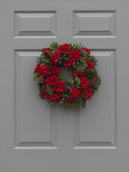 Fall Geranium Privet Wreath from Hafner Florist in Sylvania, OH