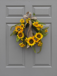 Diamond Sunflower Wreath from Hafner Florist in Sylvania, OH