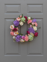 Summer Mixed Wreath from Hafner Florist in Sylvania, OH