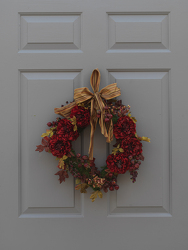 Fall Garden Rose Diamond Wreath from Hafner Florist in Sylvania, OH