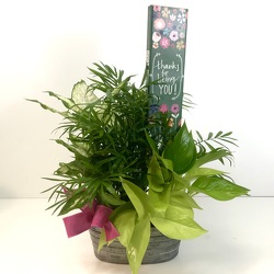 Mini Art Pole Planter from Hafner Florist in Sylvania, OH