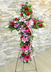 Lovely Garden Cross from Hafner Florist in Sylvania, OH