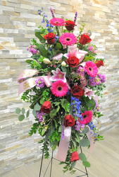 Lovely Garden Easel Spray from Hafner Florist in Sylvania, OH