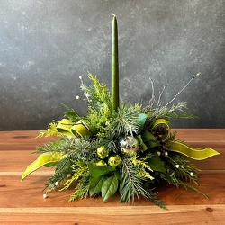 Petite Frasier Fir Centerpiece from Hafner Florist in Sylvania, OH